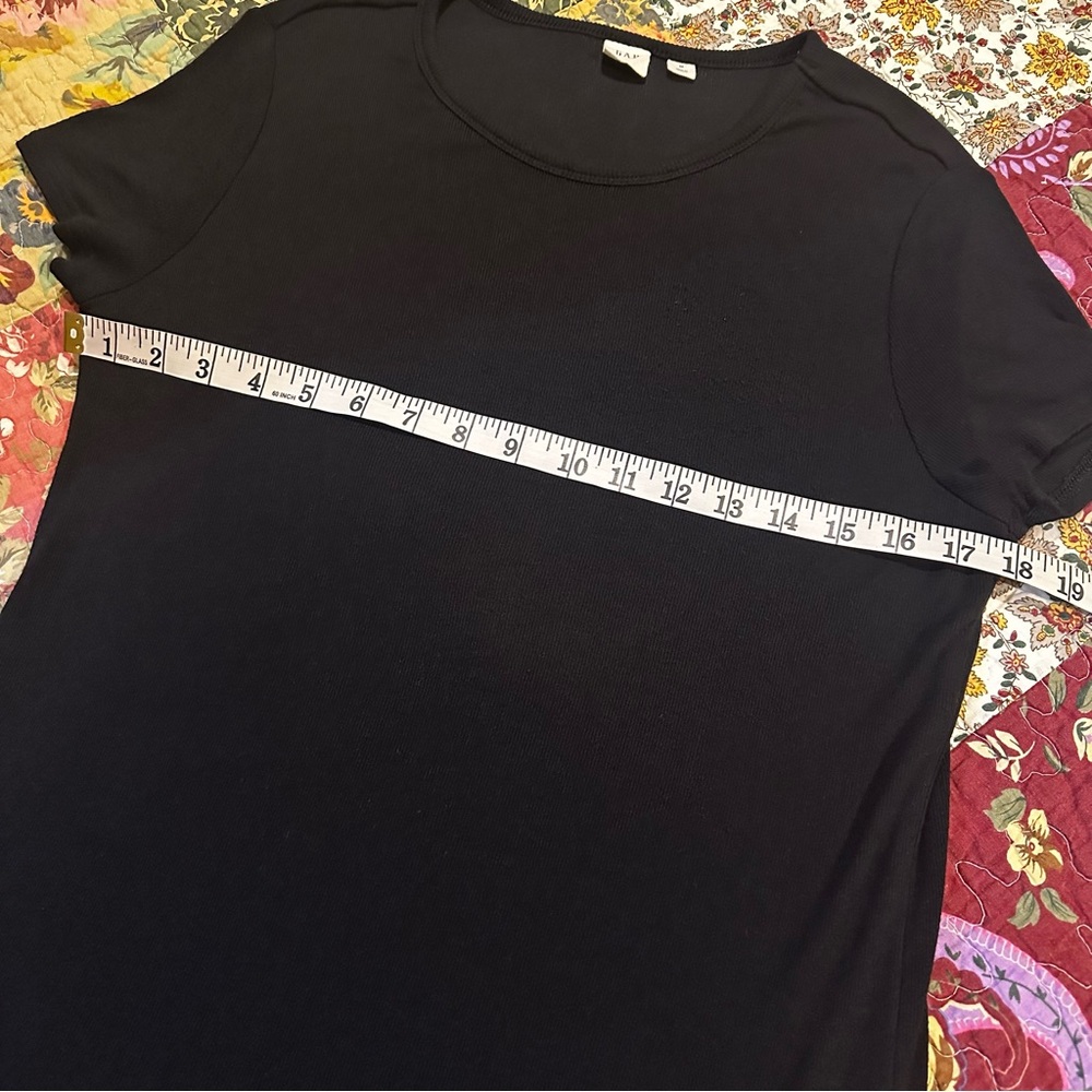 Gap Super Soft Slip Layered Black Basic Ribbed Mi… - image 8